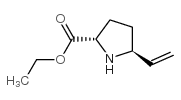 Proline, 5-ethenyl-, ethyl ester, trans- (9CI) Structure