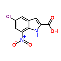5-Chloro-7-nitro-1H-indole-2-carboxylic acid结构式