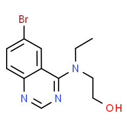 2-((6-溴喹唑啉-4-基)(乙基)氨基)乙醇结构式