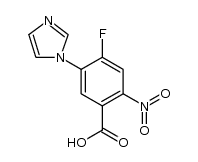2-硝基-4-氟-5-(1-咪唑基)苯甲酸结构式