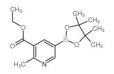 Ethyl 2-methyl-5-(4,4,5,5-tetramethyl-1,3,2-dioxaborolan-2-yl)nicotinate structure