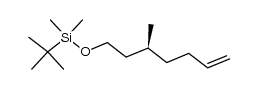 7-(t-butyldimethylsiloxy)-5(S)-methyl-hept-1-ene结构式