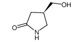 (4R)-4-(羟甲基)吡咯烷-2-酮结构式