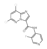 6,8-dichloro-N-(3-fluoropyridin-4-yl)imidazo[1,2-b]pyridazine-3-carboxamide Structure