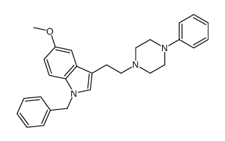 1-benzyl-5-methoxy-3-[2-(4-phenylpiperazin-1-yl)ethyl]indole结构式