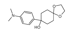 4-hydroxy-<4-(dimethylamino)phenyl>cyclohexanone ethylene ketal Structure