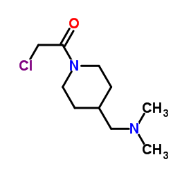 2-Chloro-1-{4-[(dimethylamino)methyl]-1-piperidinyl}ethanone结构式