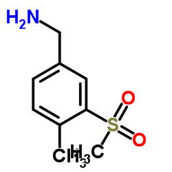 1-[4-Methyl-3-(methylsulfonyl)phenyl]methanamine Structure