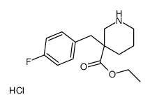 ethyl 3-[(4-fluorophenyl)methyl]piperidine-3-carboxylate,hydrochloride Structure
