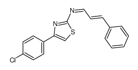 (E,E)-N-[4-(4-chlorophenyl)-1,3-thiazol-2-yl]-3-phenylprop-2-en-1-imine Structure