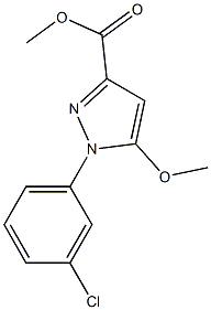 methyl 1-(3-chlorophenyl)-5-methoxy-1H-pyrazole-3-carboxylate结构式
