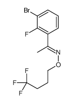 (Z)-1-(3-bromo-2-fluorophenyl)-N-(4,4,4-trifluorobutoxy)ethanimine结构式