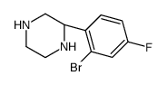 (S)-2-(2-BROMO-4-FLUOROPHENYL)PIPERAZINE Structure