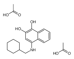 acetic acid,4-(cyclohexylmethylamino)naphthalene-1,2-diol结构式