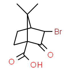 3-BROMO-7,7-DIMETHYL-2-OXOBICYCLO[2.2.1]HEPTANE-1-CARBOXYLIC ACID结构式