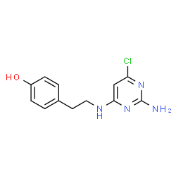 4-(2-[(2-AMINO-6-CHLORO-4-PYRIMIDINYL)AMINO]ETHYL)BENZENOL结构式