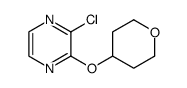 2-chloro-3-(tetrahydro-2H-pyran-4-yloxy)pyrazine Structure