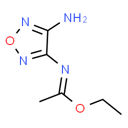 Ethyl (1E)-N-(4-amino-1,2,5-oxadiazol-3-yl)-ethanimidoate结构式