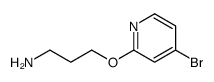 3-(4-bromopyridin-2-yloxy)propan-1-amine结构式