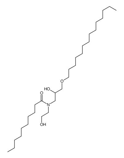 N-(2-hydroxyethyl)-N-(2-hydroxy-3-tetradecoxypropyl)decanamide结构式