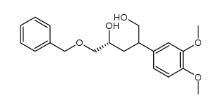 (4R)-5-(benzyloxy)-2-(3,4-dimethoxyphenyl)pentane-1,4-diol结构式