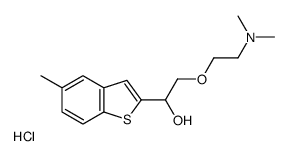 alpha-((2-(Dimethylamino)ethoxy)methyl)-5-methylbenzo(b)thiophene-2-me thanol hydrochloride结构式