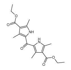 2,2'-bis(3,5-dimethyl-1H-pyrrole-4-carboxylic acid ethyl ester)carbonyl Structure