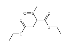 ethyl 4-(ethylthio)-3-(methylsulfinyl)-4-oxobutanoate结构式