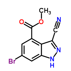 Methyl 6-bromo-3-cyano-1H-indazole-4-carboxylate图片