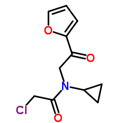 2-Chloro-N-cyclopropyl-N-[2-(2-furyl)-2-oxoethyl]acetamide Structure