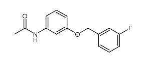N-(3-((3-fluorobenzyl)oxy)phenyl)acetamide结构式