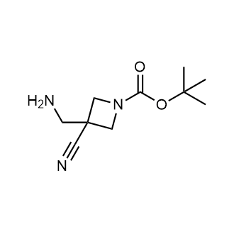 3-(氨基甲基)-3-氰基氮杂环丁烷-1-羧酸叔丁酯结构式