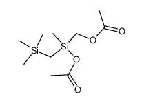 Acetoxy(acetoxymethyl)methyl((trimethylsilyl)methyl)silan Structure