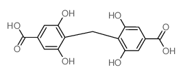 4,4'-methylenebis(3,5-dihydroxybenzoic acid) Structure