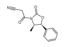 3-[(4R,5S)-4-methyl-2-oxo-5-phenyloxazolidin-3-yl]-3-oxopropanenitrile结构式