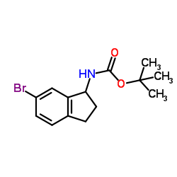 2-Methyl-2-propanyl (6-bromo-2,3-dihydro-1H-inden-1-yl)carbamate Structure