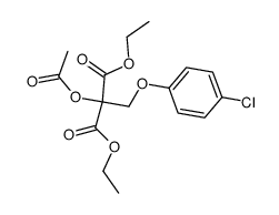 diethyl 2-acetoxy-2-((4-chlorophenoxy)methyl)malonate Structure