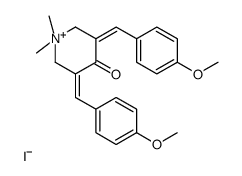 3,5-bis[(4-methoxyphenyl)methylidene]-1,1-dimethylpiperidin-1-ium-4-one,iodide结构式