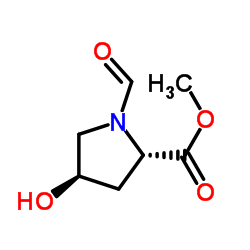 L-Proline, 1-formyl-4-hydroxy-, methyl ester, trans- (9CI) picture