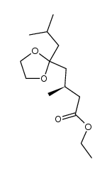 ethyl (3S)-5,5-ethylenedioxy-3,7-dimethyl-octanoate结构式