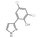 2,4-DICHLORO-6-(1H-PYRAZOL-3-YL)PHENOL结构式