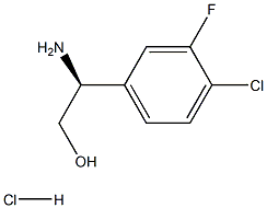 (2S)-2-AMINO-2-(4-CHLORO-3-FLUOROPHENYL)ETHAN-1-OL HYDROCHLORIDE结构式