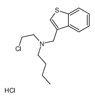N-(1-benzothiophen-3-ylmethyl)-N-(2-chloroethyl)butan-1-amine,hydrochloride结构式
