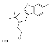 N-(2-chloroethyl)-2-methyl-N-[(6-methyl-1-benzothiophen-3-yl)methyl]propan-2-amine,hydrochloride结构式