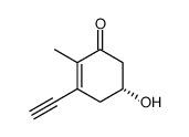 2-Cyclohexen-1-one, 3-ethynyl-5-hydroxy-2-methyl-, (R)- (9CI)结构式