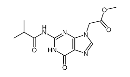 N2-(isobutanoyl)-9-(methoxycarbonylmethyl)guanine Structure