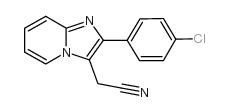 2-(Chlorophenyl)imidazo(1,2-a)pyridine-3-acetonile结构式