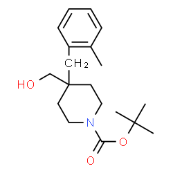 1-BOC-4-[(2-METHYLPHENYL)METHYL]-4-(HYDROXYMETHYL)-PIPERIDINE structure
