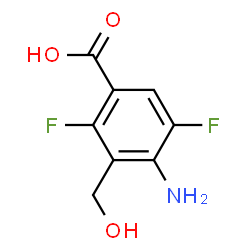Benzoic acid, 4-amino-2,5-difluoro-3-(hydroxymethyl)- (9CI)结构式