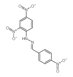 2,4-dinitro-N-[(4-nitrophenyl)methylideneamino]aniline结构式